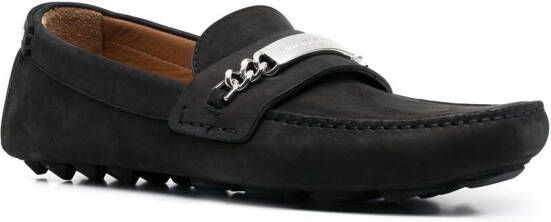 Philipp Plein Loafers met logoplakkaat Zwart