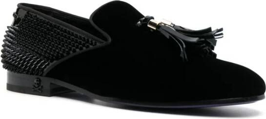 Philipp Plein Loafers met studs Zwart