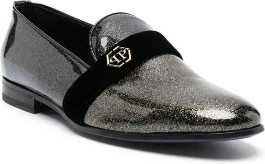 Philipp Plein Loafers verfraaid met glitters Zwart