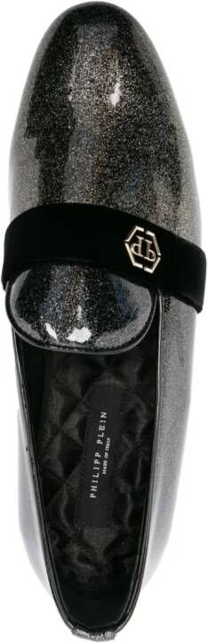 Philipp Plein Loafers verfraaid met glitters Zwart