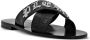 Philipp Plein Leren sandalen met logoplakkaat Zwart - Thumbnail 2