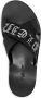 Philipp Plein Leren sandalen met logoplakkaat Zwart - Thumbnail 4