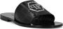 Philipp Plein Leren sandalen met logoplakkaat Zwart - Thumbnail 2