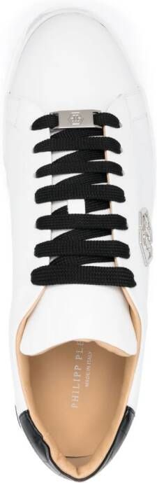 Philipp Plein Sneakers met logoplakkaat Wit