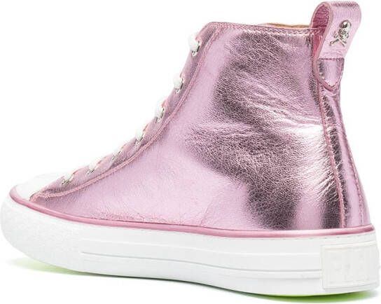 Philipp Plein Megastar high-top sneakers Roze