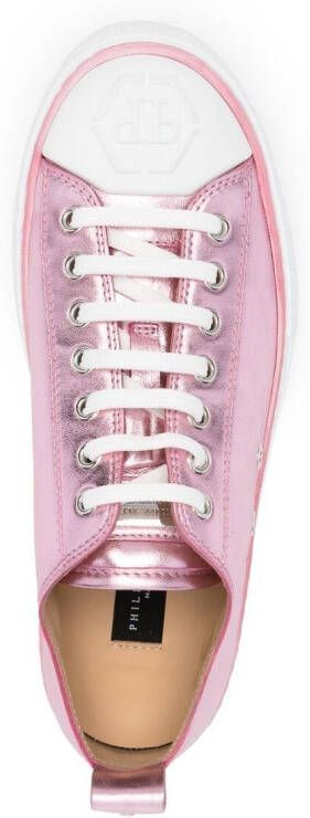 Philipp Plein Megastar metallic sneakers Roze