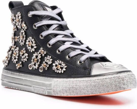 Philipp Plein Megastar sneakers verfraaid met kristal Zwart