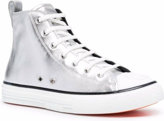 Philipp Plein Metallic sneakers Zilver