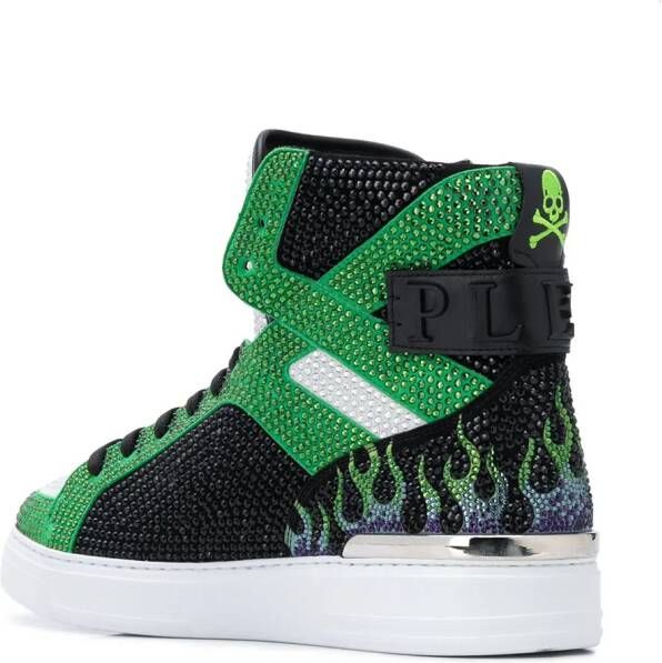 Philipp Plein Money Beast high-top sneakers Groen