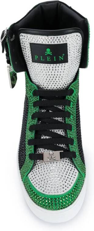 Philipp Plein Money Beast high-top sneakers Groen