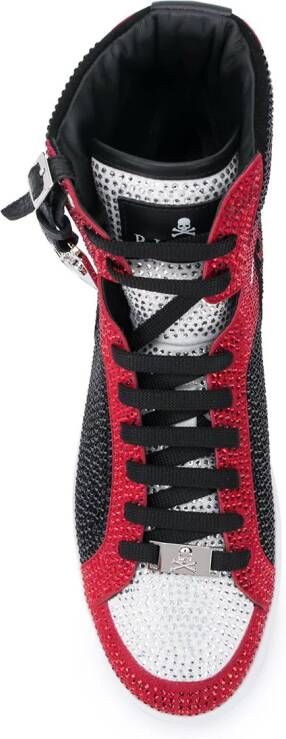 Philipp Plein Money Beast sneakers met vlammenprint Zwart