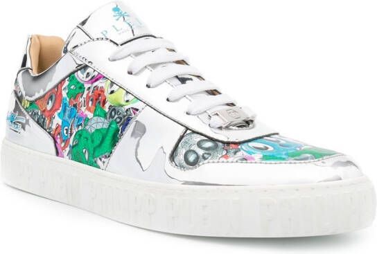 Philipp Plein Monster low-top sneakers Zilver - Foto 2