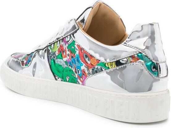 Philipp Plein Monster low-top sneakers Zilver