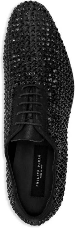 Philipp Plein Oxford schoenen verfraaid met kristallen Zwart