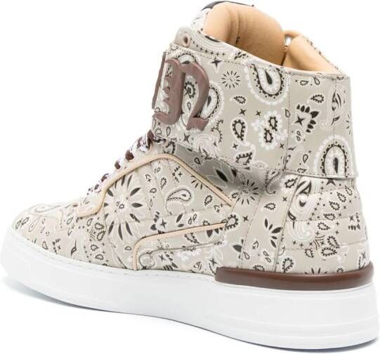 Philipp Plein Sneakers met paisley-print Beige