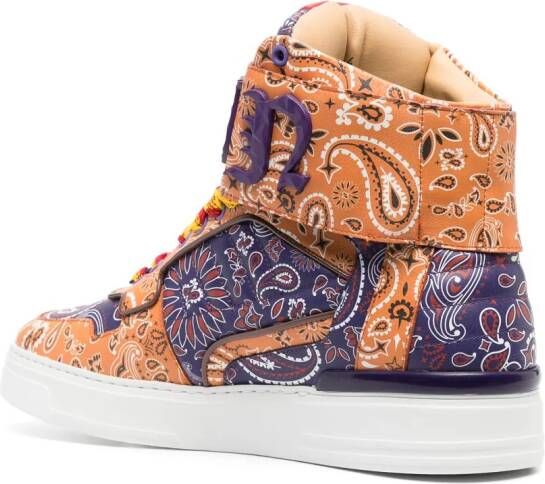 Philipp Plein Sneakers met paisley-print Oranje