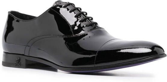 Philipp Plein Payton lakleren Oxford schoenen Zwart