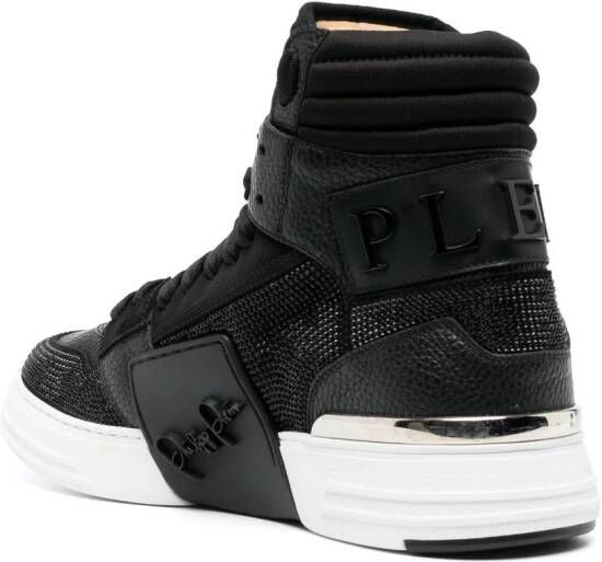Philipp Plein Phantom Skull & Bones high-top sneakers Zwart