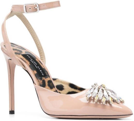 Philipp Plein Pumps verfraaid met kristallen Beige