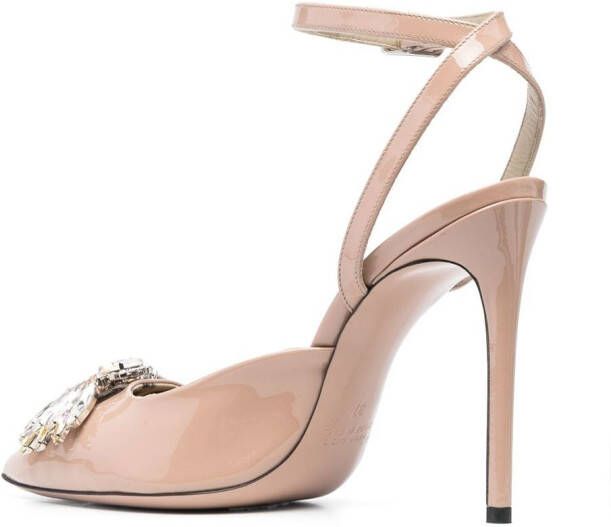 Philipp Plein Pumps verfraaid met kristallen Beige