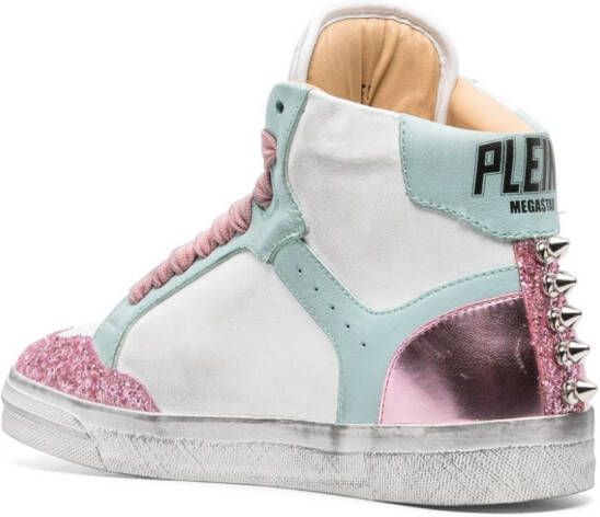 Philipp Plein Retrokickz TM leren sneakers Wit