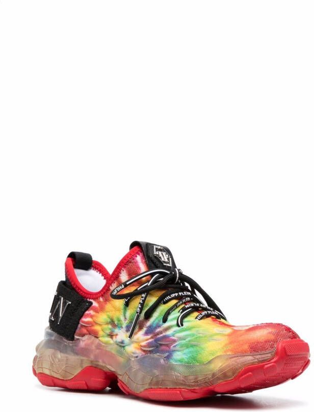 Philipp Plein Runner Hyper sneakers met tie-dye print Rood