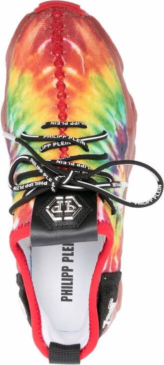 Philipp Plein Runner Hyper sneakers met tie-dye print Rood