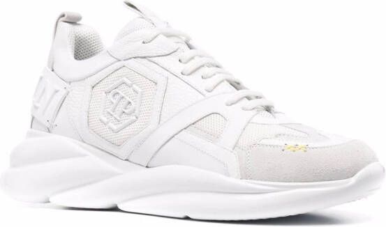 Philipp Plein Runner sneakers van gemixt materiaal Wit