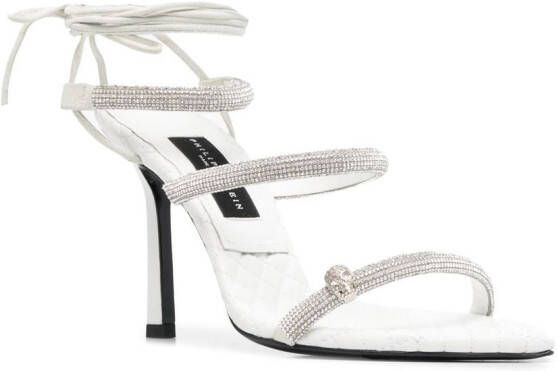 Philipp Plein Sandalen met bandjes Wit