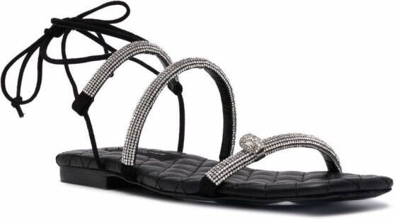 Philipp Plein Sandalen met kristal Zwart