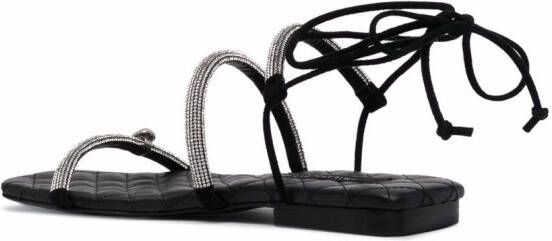 Philipp Plein Sandalen met kristal Zwart