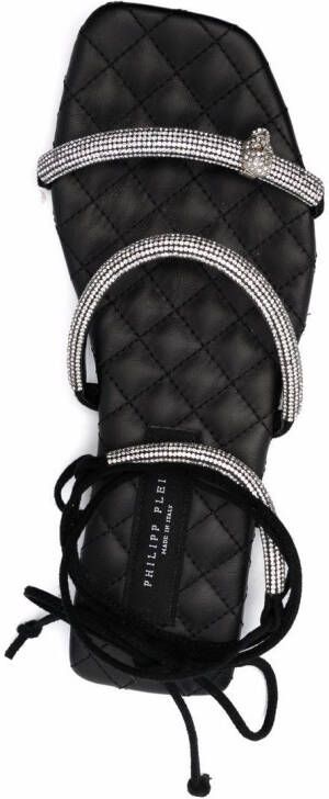 Philipp Plein Sandalen met kristal Zwart