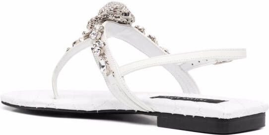 Philipp Plein Sandalen met kristallen Wit