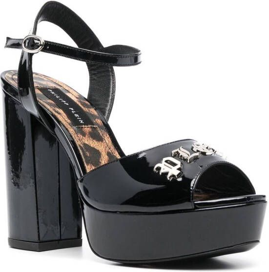 Philipp Plein Sandalen met sterren studs Zwart