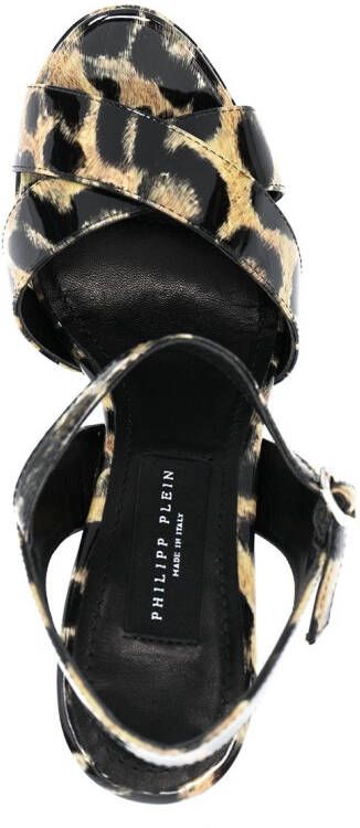 Philipp Plein Sandalen met luipaardprint Beige