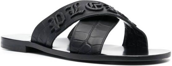 Philipp Plein Sandalen met open neus Zwart