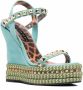 Philipp Plein Sandalen met sleehak Blauw - Thumbnail 2