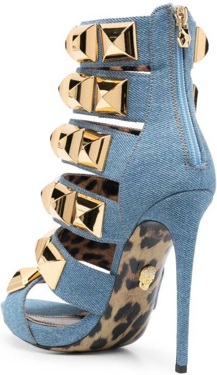 Philipp Plein Sandalen met studs Blauw