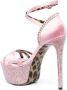 Philipp Plein Sandalen met verfraaide plateauzool Roze - Thumbnail 3