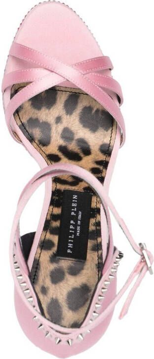 Philipp Plein Sandalen met verfraaide plateauzool Roze