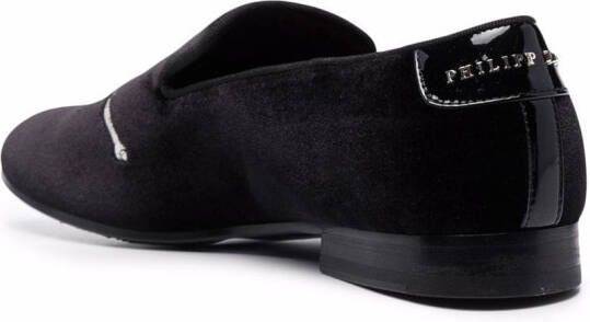 Philipp Plein Skeleton loafers Zwart