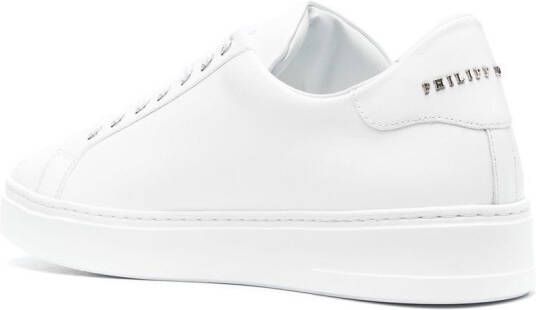 Philipp Plein Skull and Plein low-top sneakers Wit