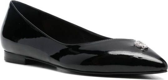 Philipp Plein Ballerina's met studs Zwart