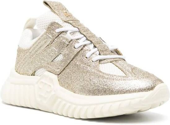 Philipp Plein Sneakers met glitters Goud