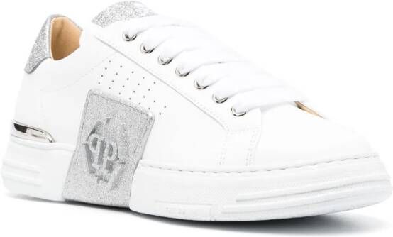 Philipp Plein Sneakers met glitters Wit