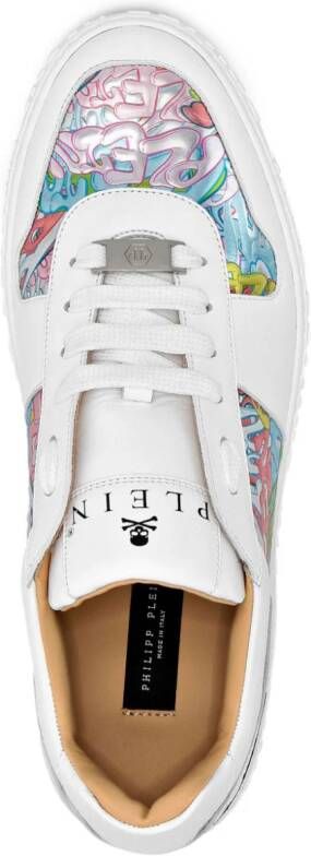 Philipp Plein Sneakers met graffiti-print Wit