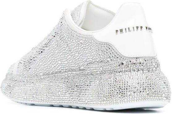 Philipp Plein Sneakers met kristal Grijs