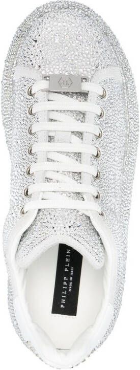 Philipp Plein Sneakers met kristal Grijs