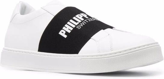 Philipp Plein Sneakers met logobandje Wit