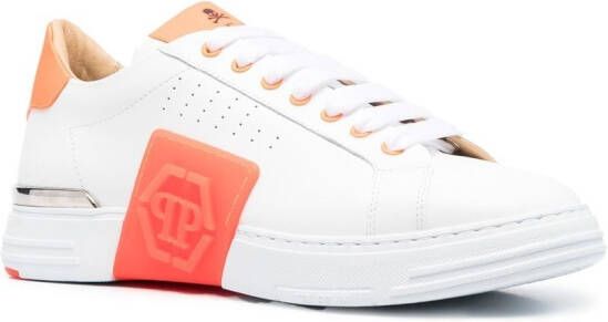 Philipp Plein Sneakers met logopatch Wit